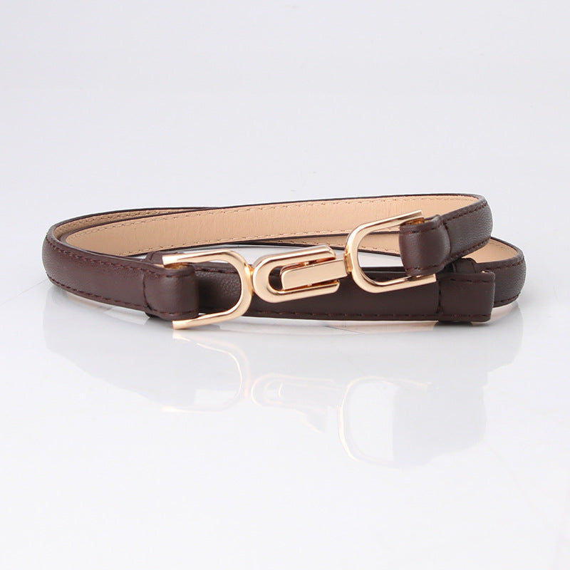 Women's Accessories Pair Of Buckles Adjustable Thin Belts