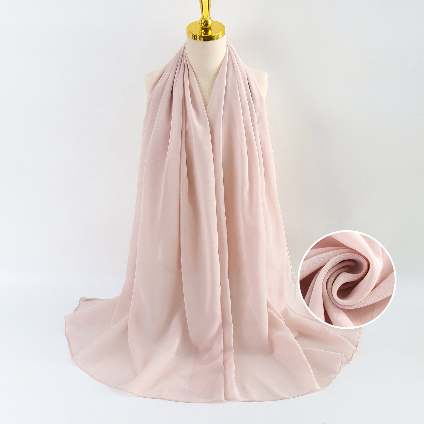 Women's Pearl Chiffon Solid Color Bubble Bag Scarfs