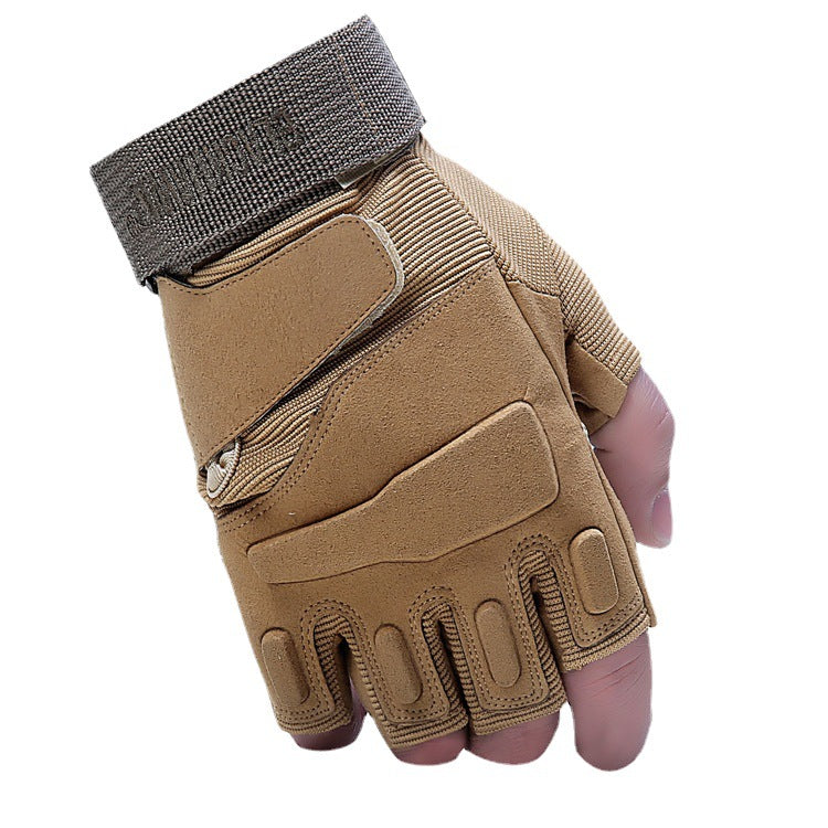 Men's Finger Leather Outdoor Sports Fitness Chain Gloves