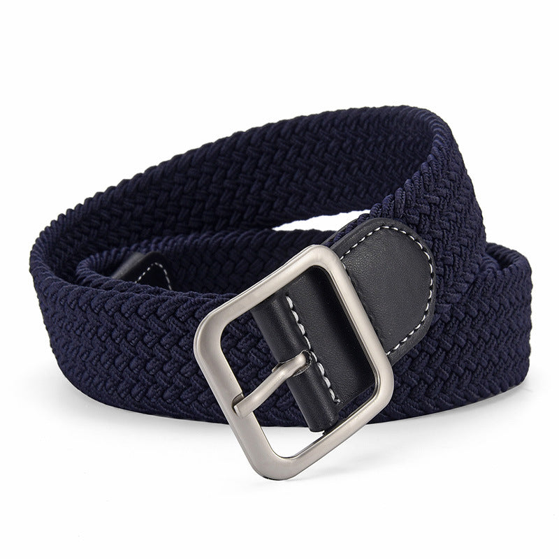 Women's & Men's Pin Buckle Woven Elastic Casual Canvas Belts