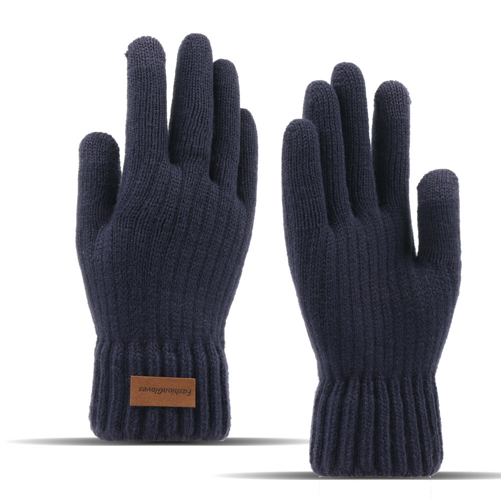 Men's Winter Touch Screen Finger Warm Veet Gloves