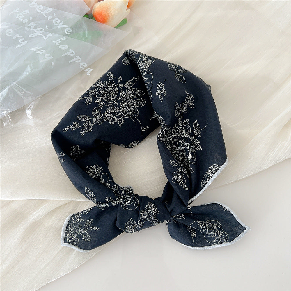 Women's Silk Summer Fresh Korean Style Artistic Scarfs