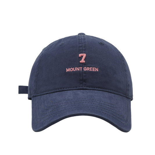 Women's & Men's Three-dimensional Embroidered Baseball Couple Korean Style Soft Hats & Caps