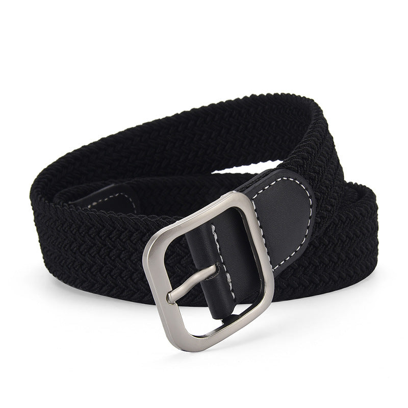 Women's & Men's Pin Buckle Woven Elastic Casual Canvas Belts