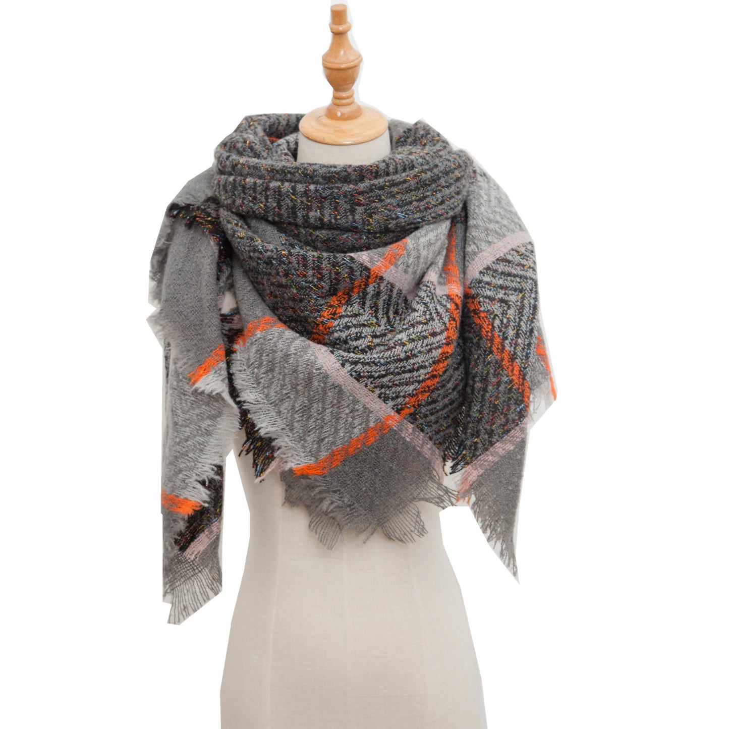 Versatile Source Shawl Large Plaid Triangle Scarfs