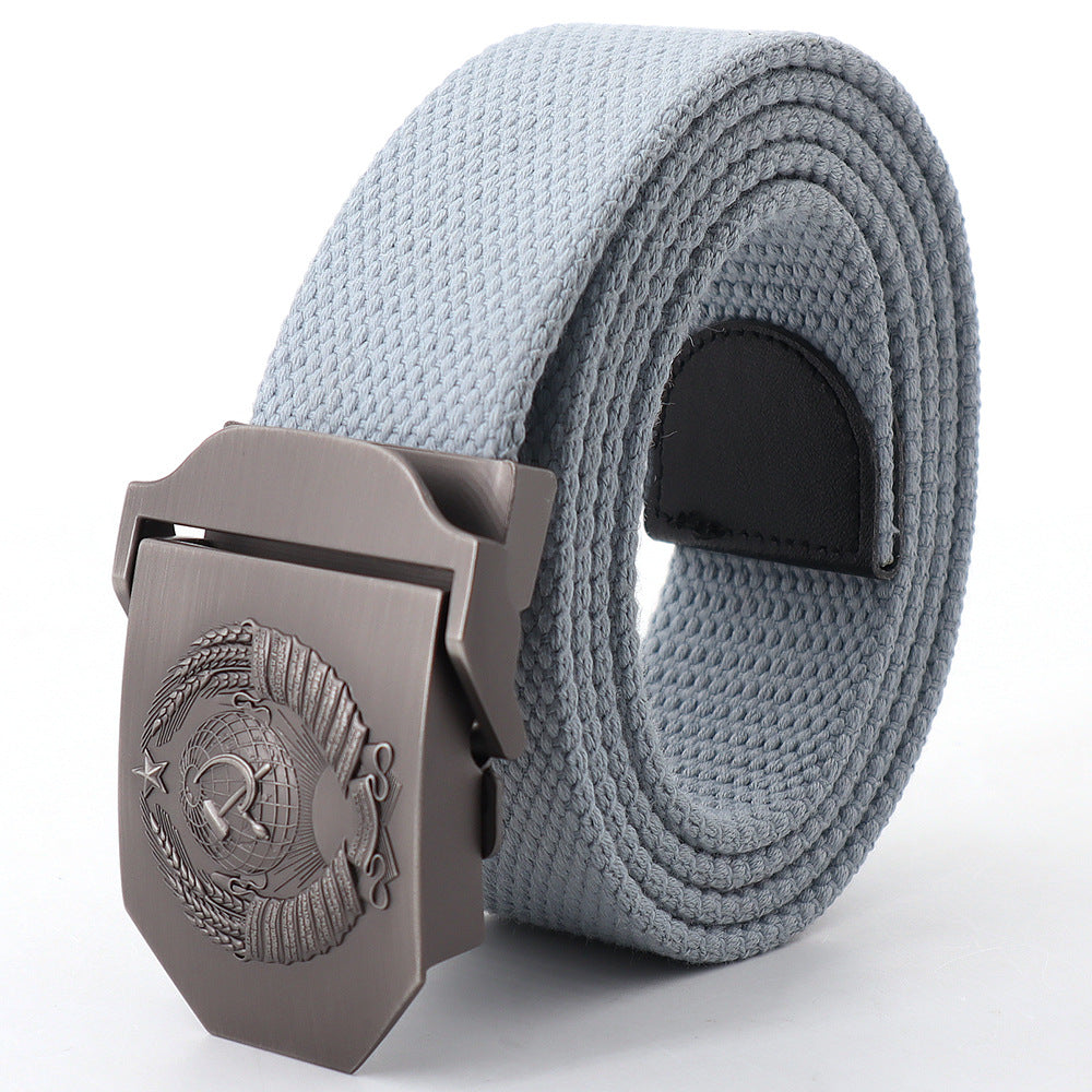 Women's & Men's Canvas Outdoor Military Training Casual Pants Belts