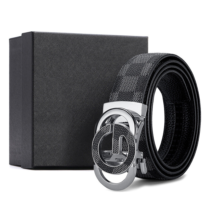 Men's Cowhide Automatic Buckle Gift Enterprise Leather Belts