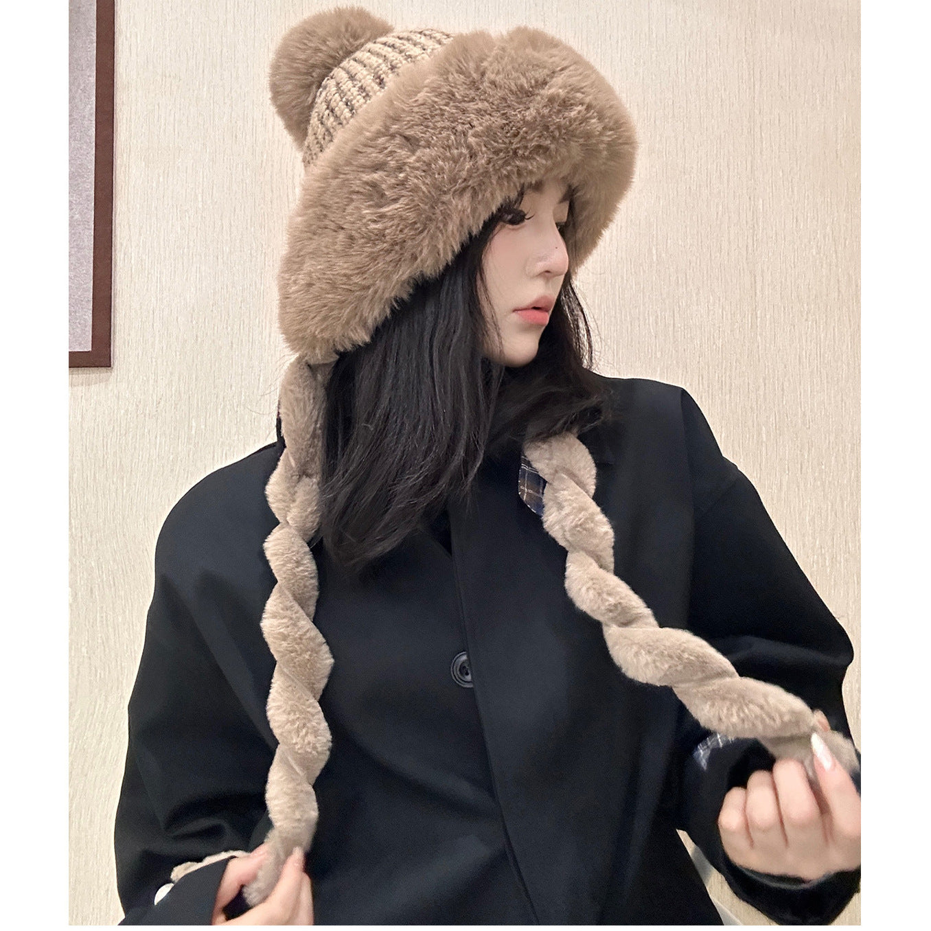 Women's Cute Fox Ears Plush Versatile Korean Earmuffs Hats & Caps