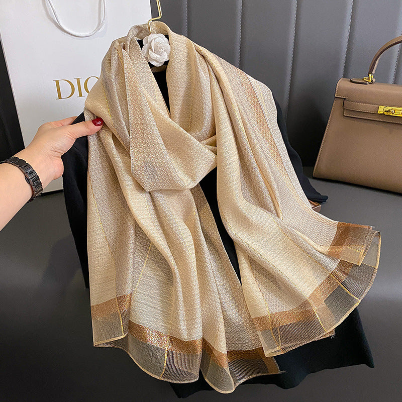 Women's Fashionable Elegant Winter Striped Retro Shawl Scarfs