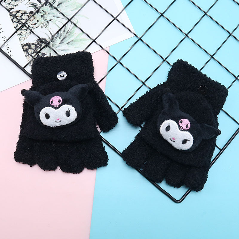 Flip Warm Cute Primary School Clow Gloves