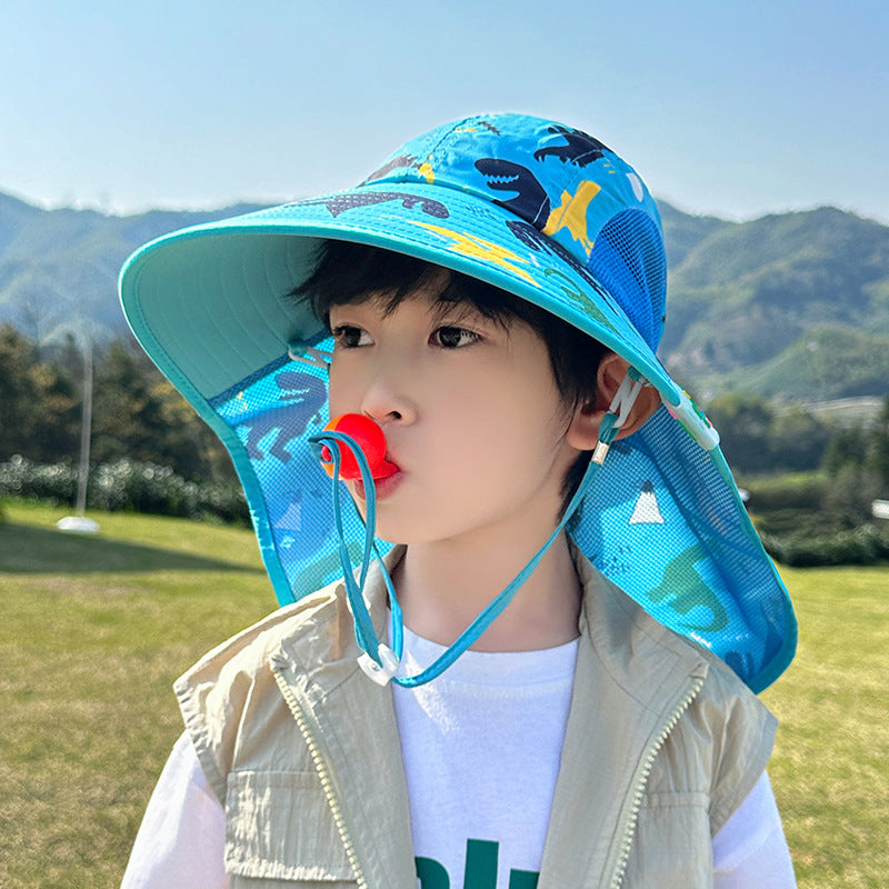 Children's Summer Cartoon Male Female Outdoor Protection Kids' Headwear