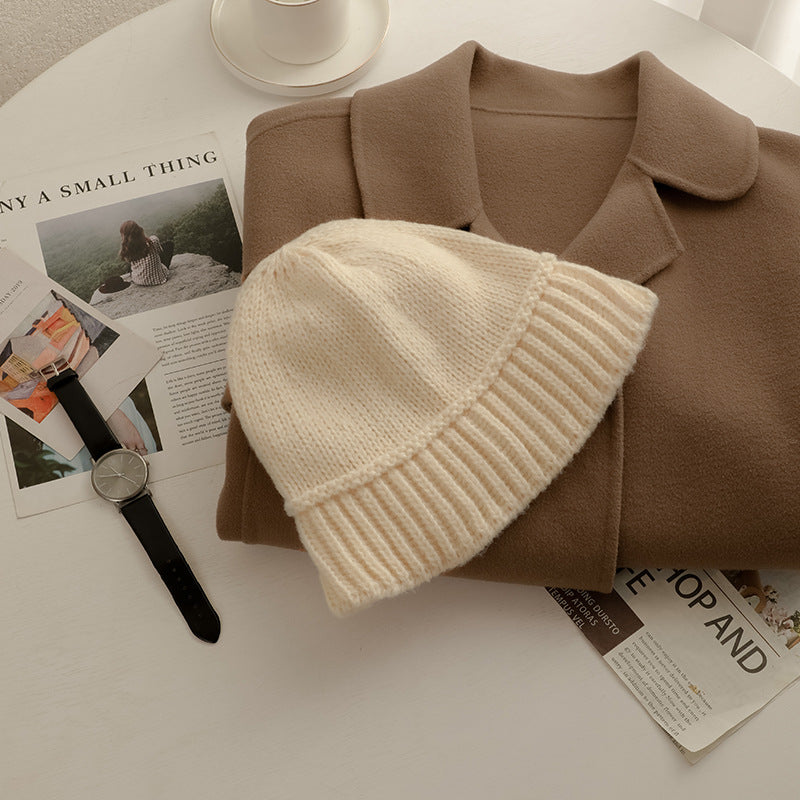 Women's Woolen Bucket Hat Korean Small Thermal Hats & Caps