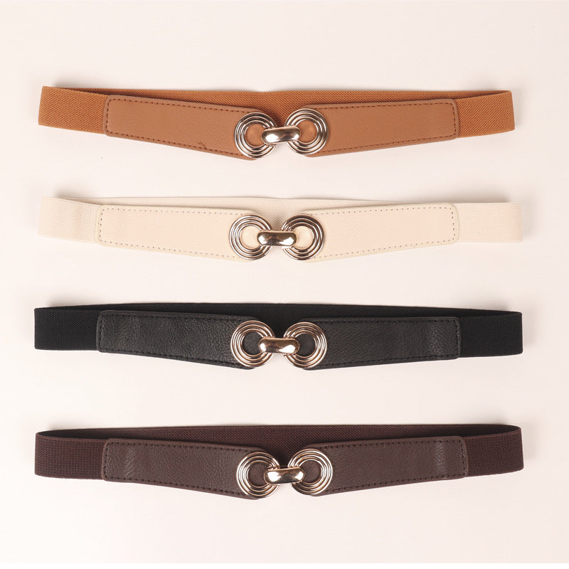 Women's Dress High-grade Summer Elastic Decoration Simple Thin Waist Girdle Belts