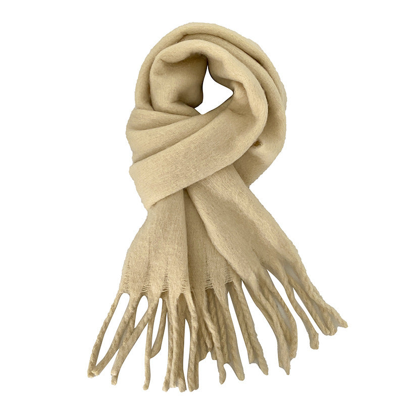 Women's Winter High-grade Versatile Korean Style Fringe Scarfs