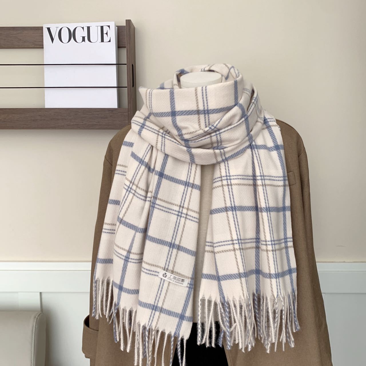 Women's High-grade Check Warm Korean Style Plaid Scarfs