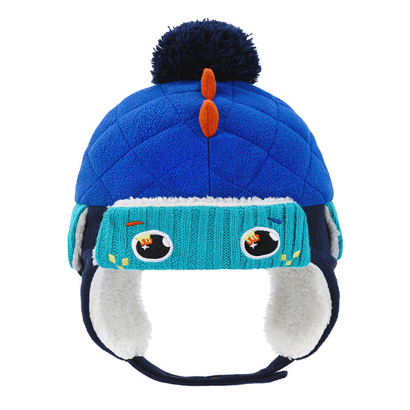 Winter Hat Windproof Earflaps Boys Fleece-lined Kids' Headwear