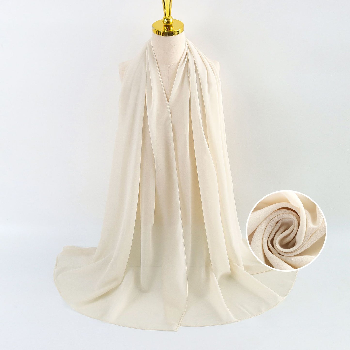 Women's Pearl Chiffon Solid Color Bubble Bag Scarfs