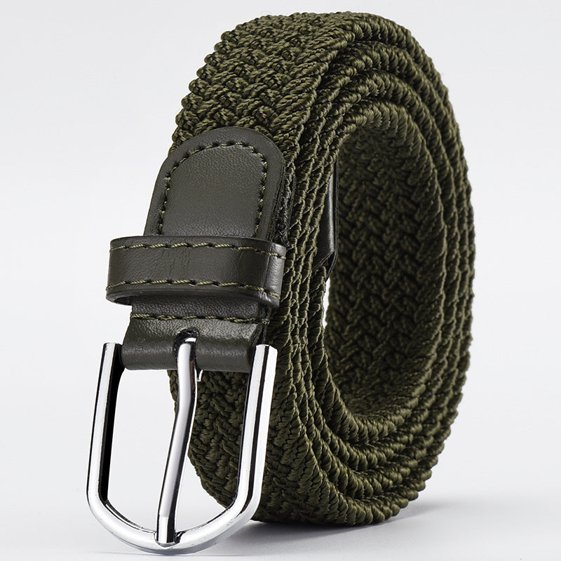 Women's & Men's Woven Elastic Stretch Canvas Female Korean Style Versatile Belts