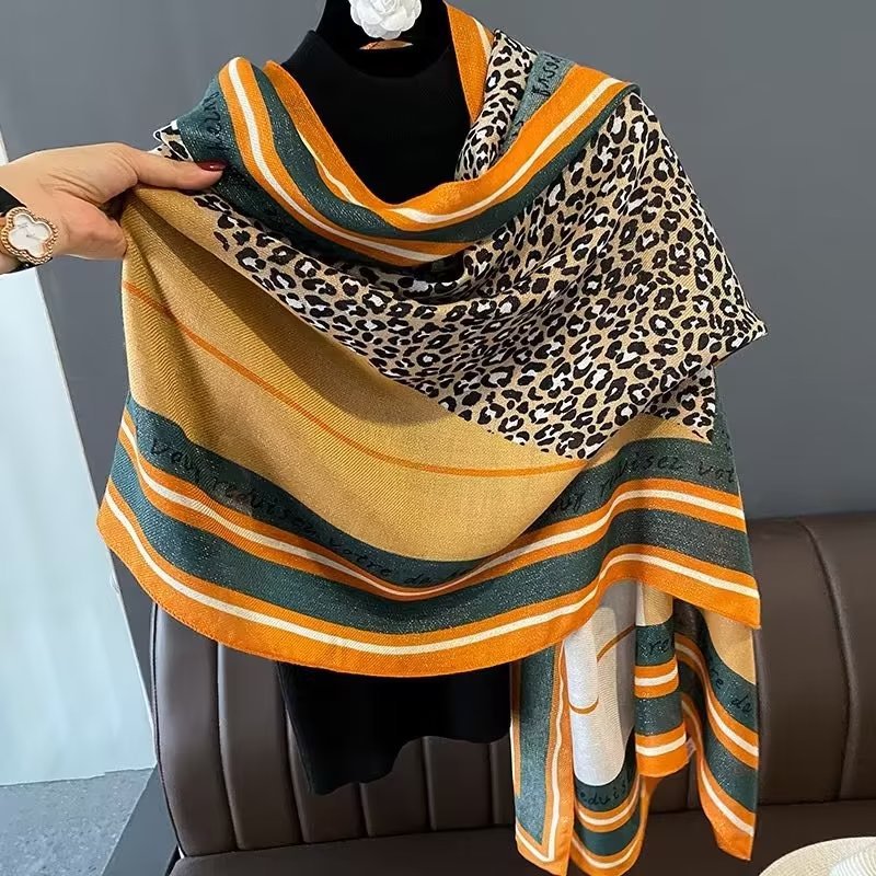 Women's Live Cotton Linen Printed Soft Outer Scarfs