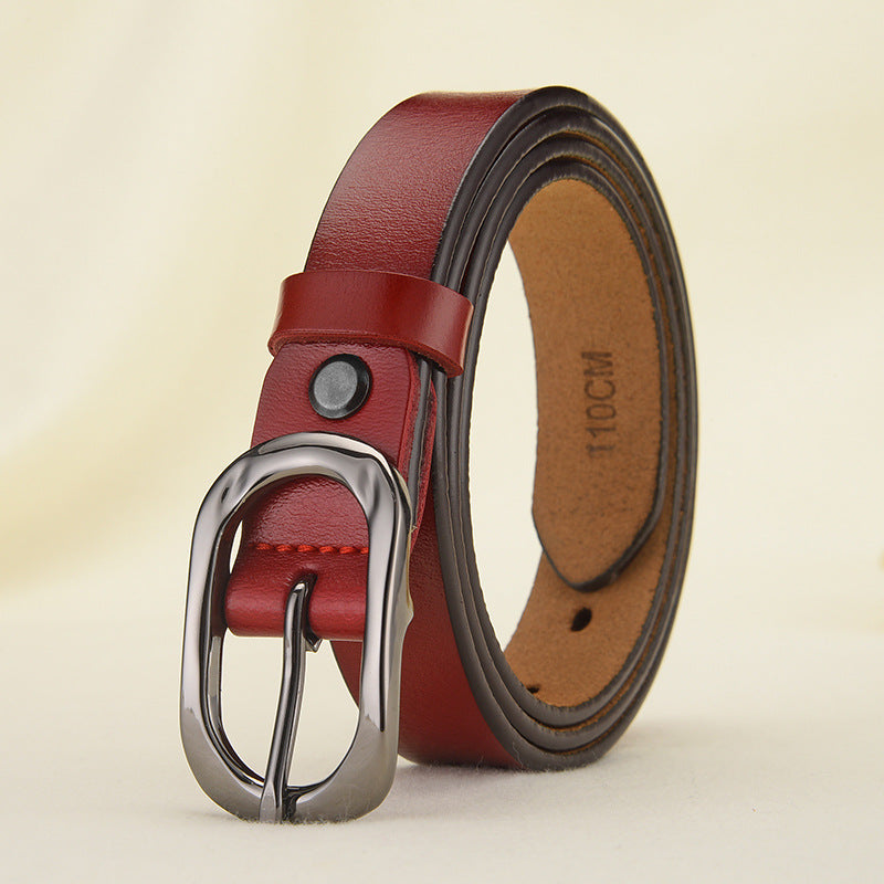 Women's Alloy Pin Buckle Leather Casual Fine Belts