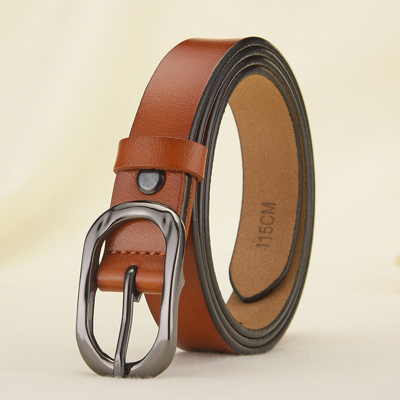 Women's Alloy Pin Buckle Leather Casual Fine Belts