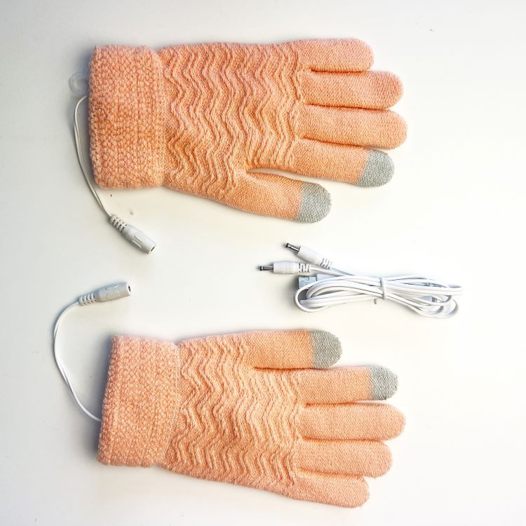 Women's Knitted Touch Screen Electrically Heated Power Gloves