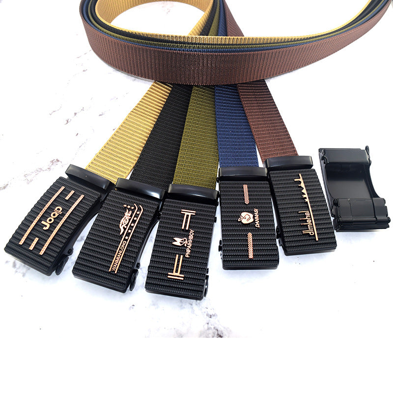 Men's Buckle Thickened Woven Pressure Plate Breathable Belts