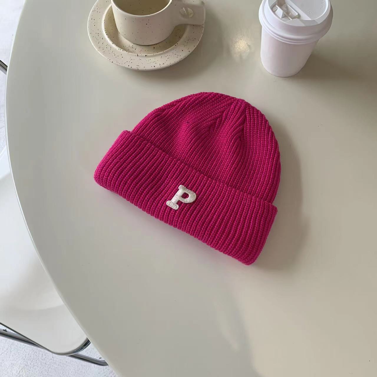 Women's Wool Knitted Hat Korean Style Trendy Fashionable Warm Hats & Caps