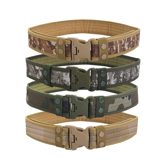 Men's Outdoor Training Plastic Buckle Canvas Military Belts