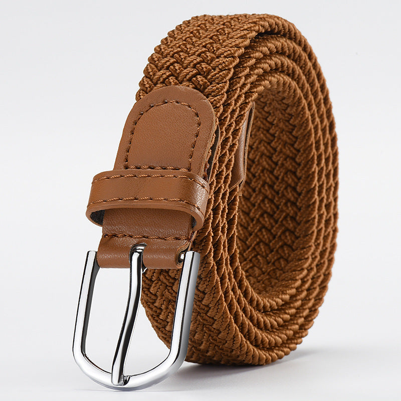 Women's & Men's Woven Elastic Stretch Canvas Female Korean Style Versatile Belts