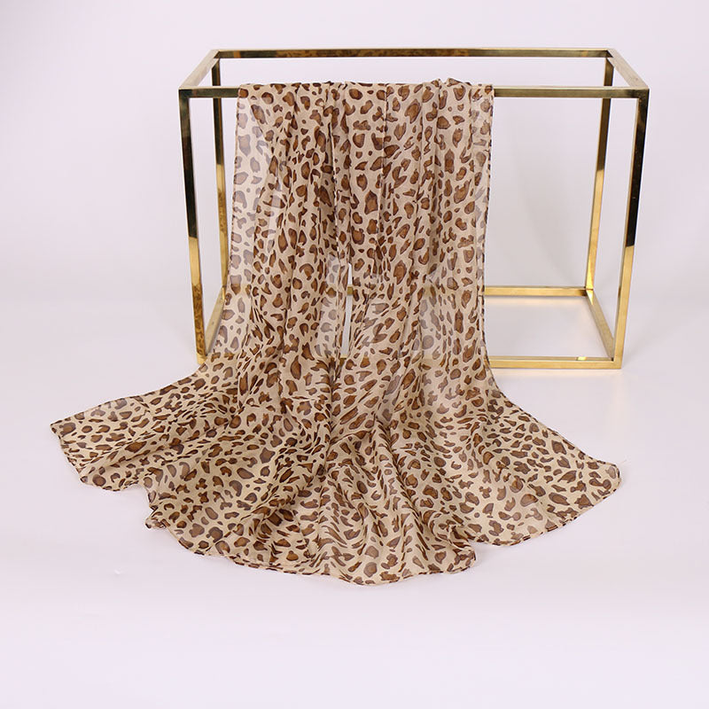 Women's Thin Small Dots Chiffon Printing Popular Scarfs