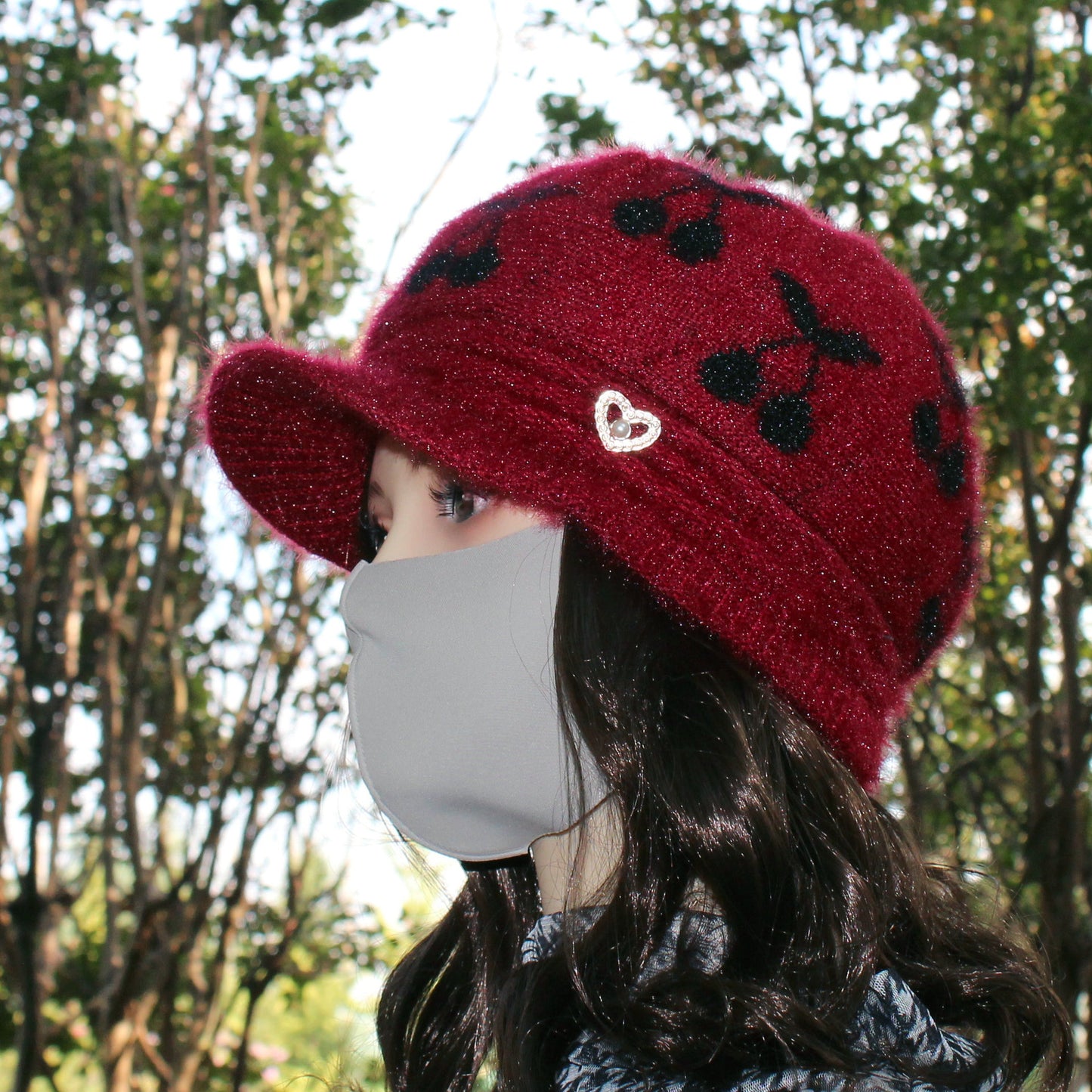 Winter Hat Female Mom Style Elders Grandma Fleece Thickened Hats & Caps