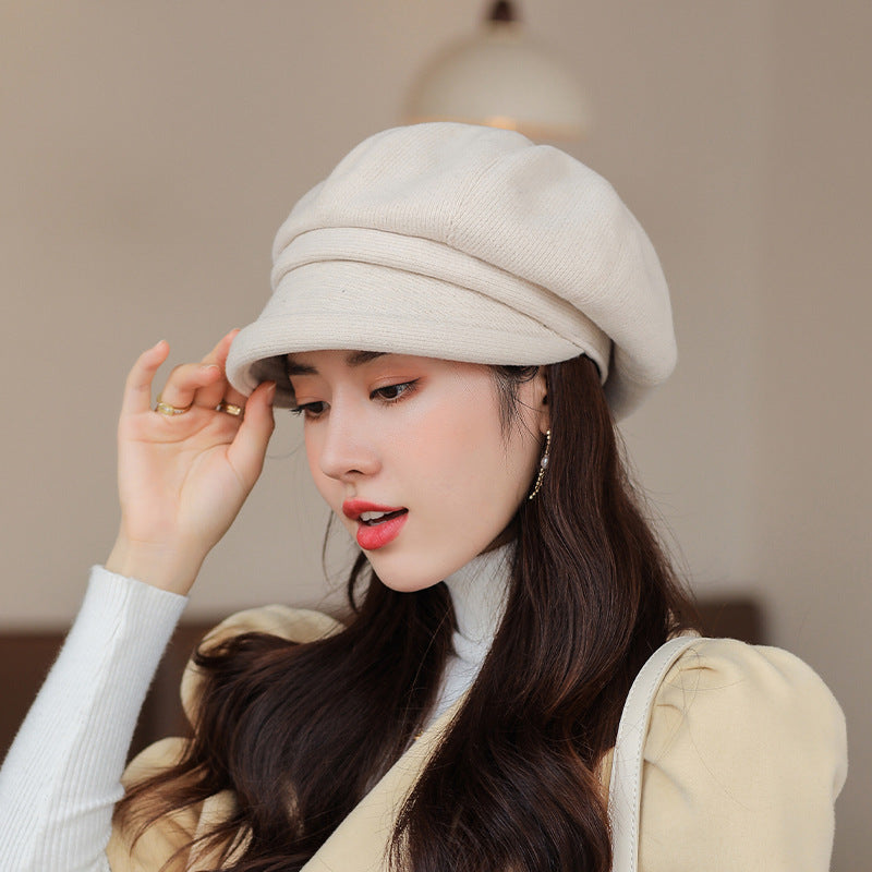 Women's Korean Trendy Beret Style Retro Peaked Hats & Caps