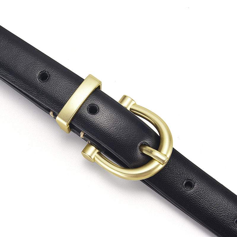 Women's Retro Simple Thin For Female Korean Style Cutting Edge Belts