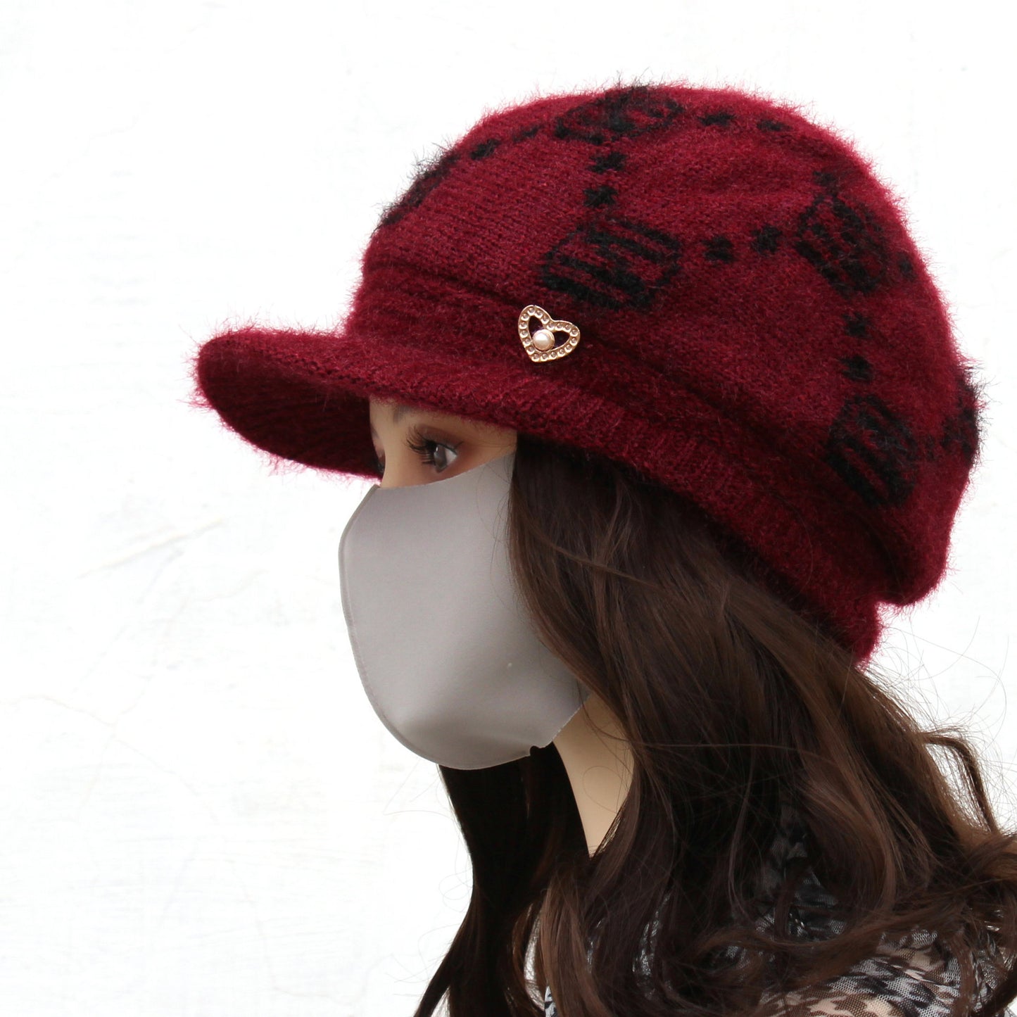 Winter Hat Female Mom Style Elders Grandma Fleece Thickened Hats & Caps