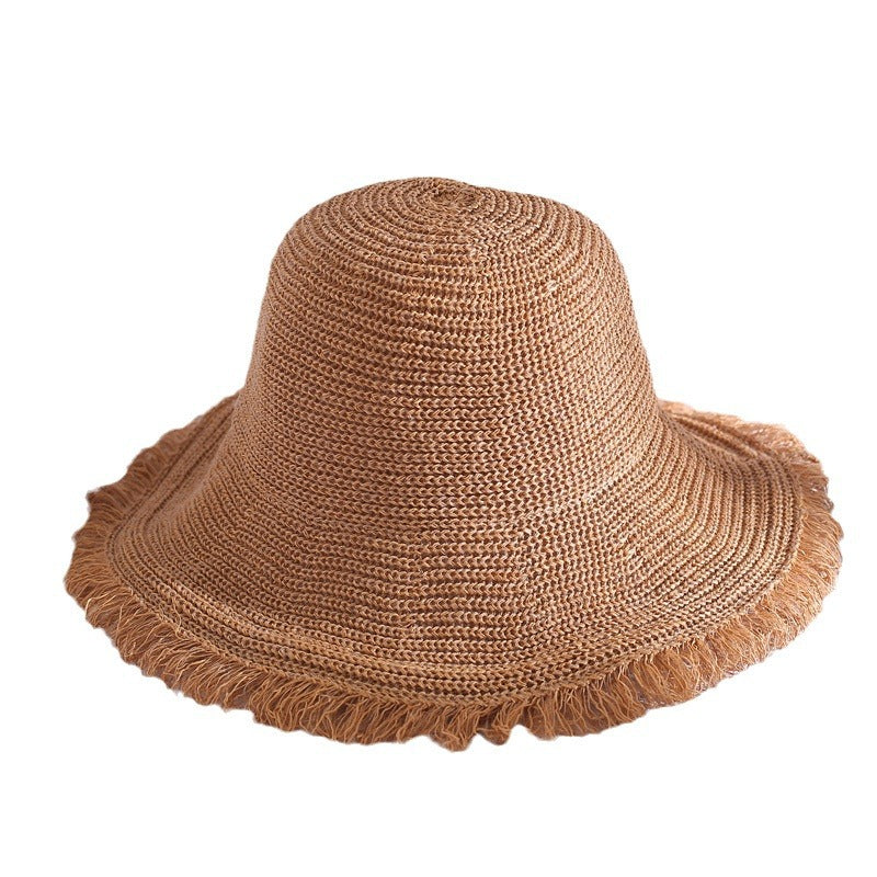 Women's Pear Hat Korean Big Brim Breathable Straw Summer Hats & Caps