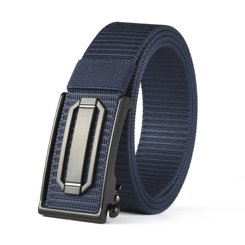 Men's Buckle Metal Toe Nylon Canvas Outer Belts