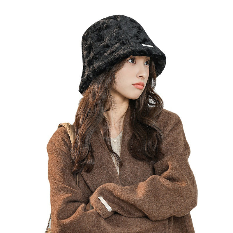 Women's Rabbit Fur Fisherman Hat Style Face Hats & Caps