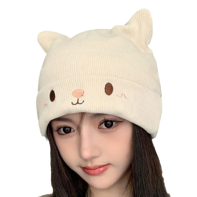 Women's Woolen Pile Heap Warm Fashion Korean Style Hats & Caps