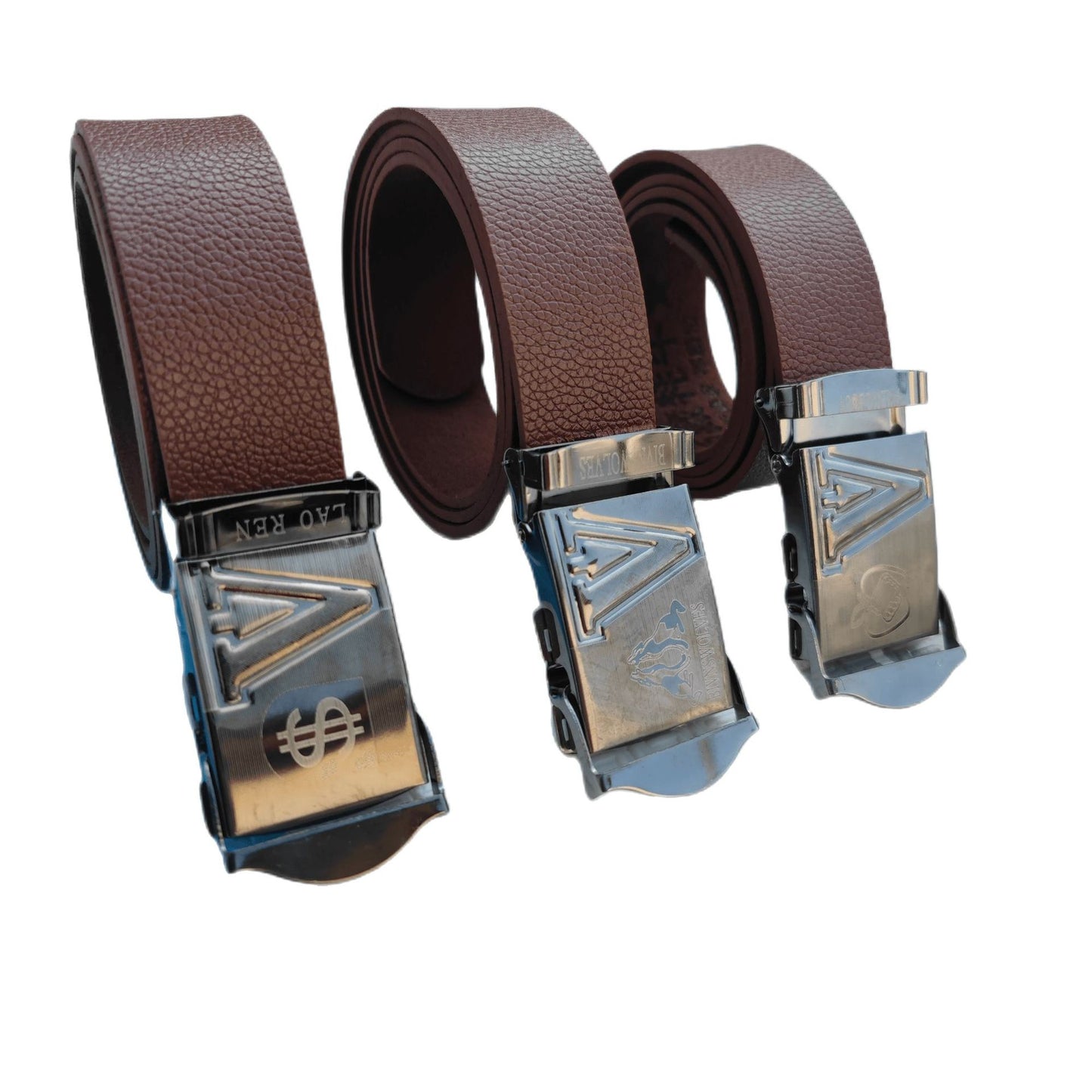 Men's Iron Mouth Snap Button Casual High-grade Belts