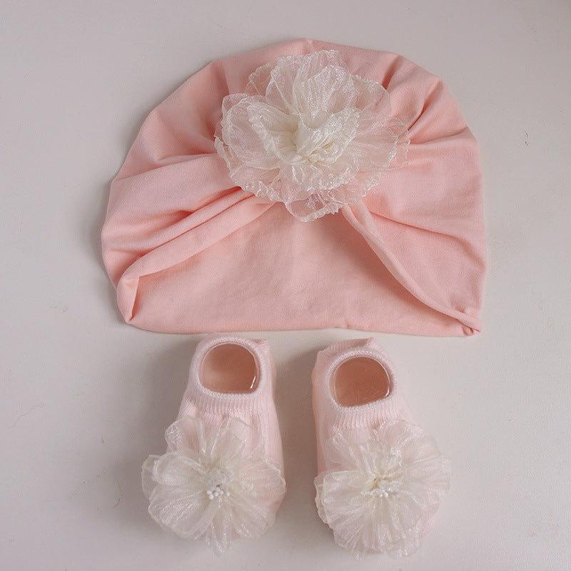 Hat Thin Care Fontanel Flower Born Kids' Headwear