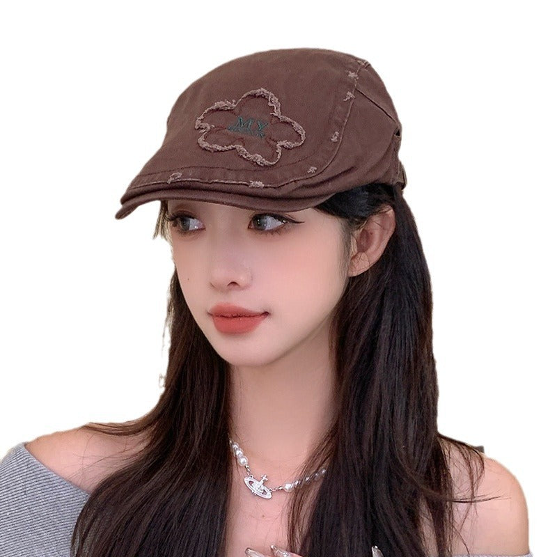 Women's High Quality Patch Letters Hat Advance Octagonal Hats & Caps