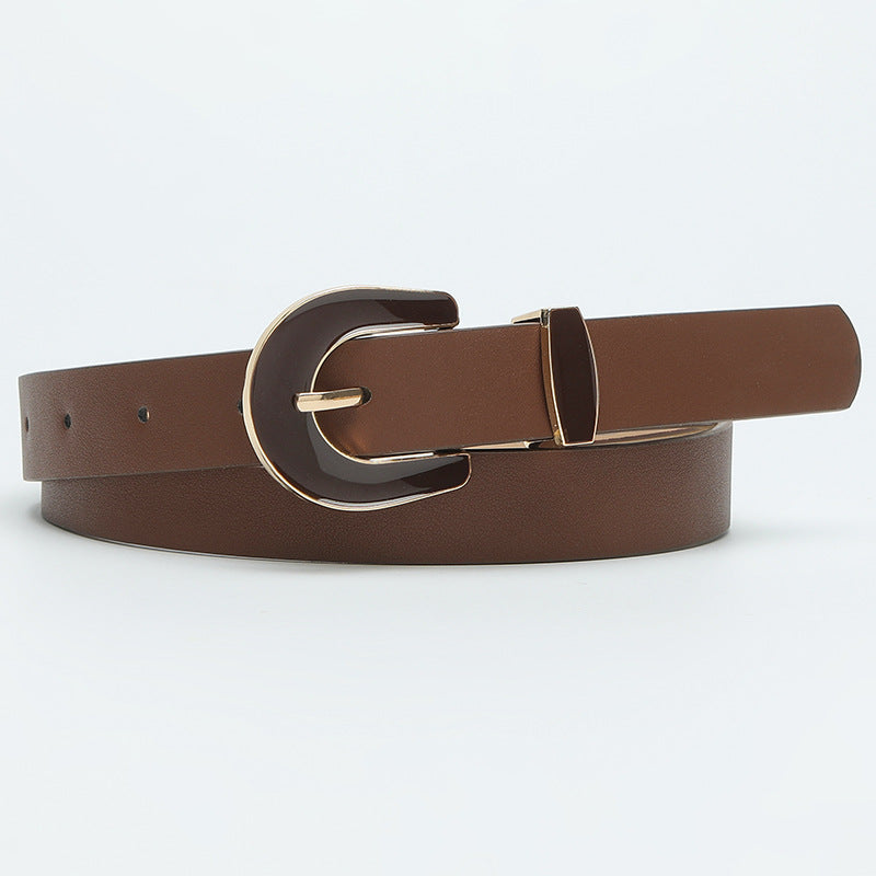 Women's Elegant Light Luxury Solid Color Decorative Belts