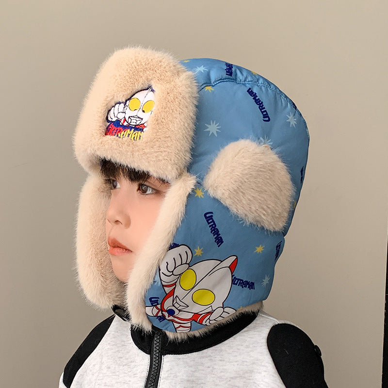 Women's & Men's Hat Cartoon Keep Warm Fleece-lined Windproof Kids' Headwear