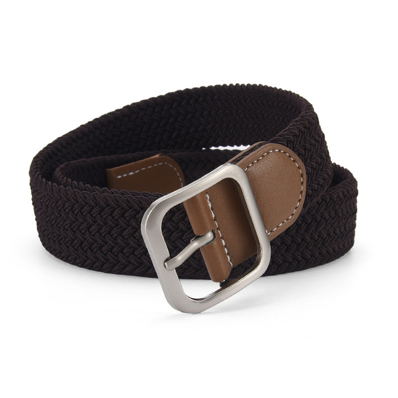 Women's & Men's Pin Buckle Woven Elastic Casual Canvas Belts