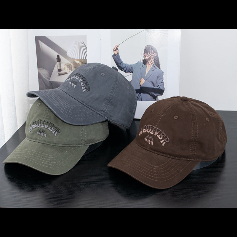 Women's & Men's Style Three-dimensional Letter Embroidery Soft Top Baseball Hats & Caps