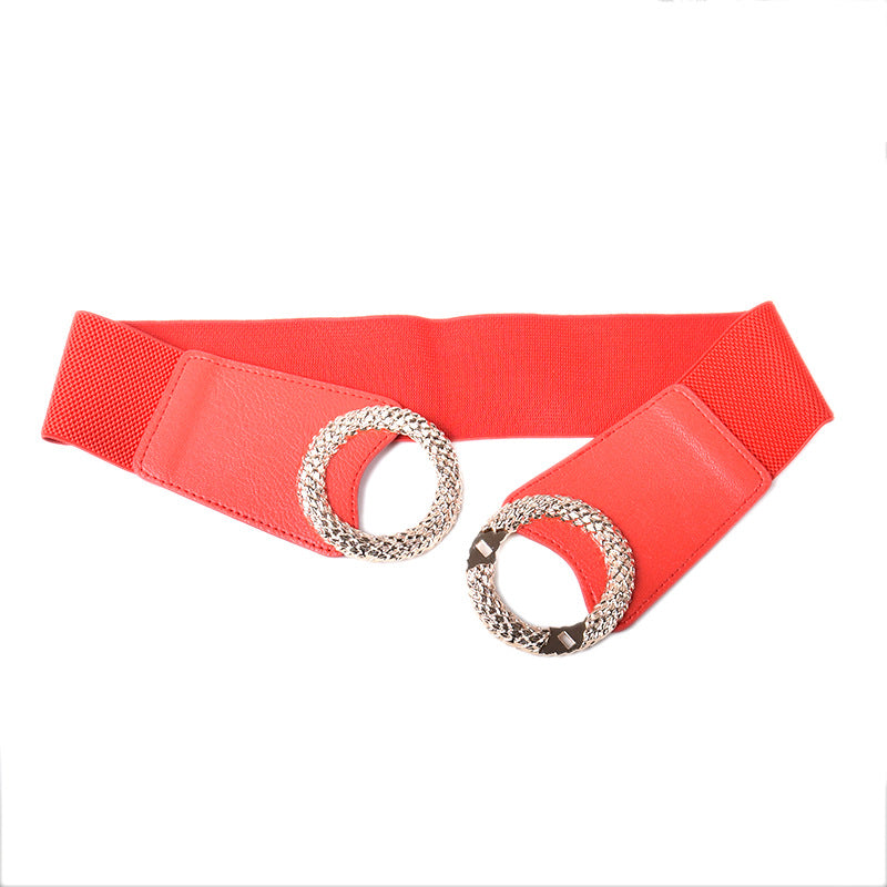 Women's Cinched Waist Elastic Seal With Skirt Belts