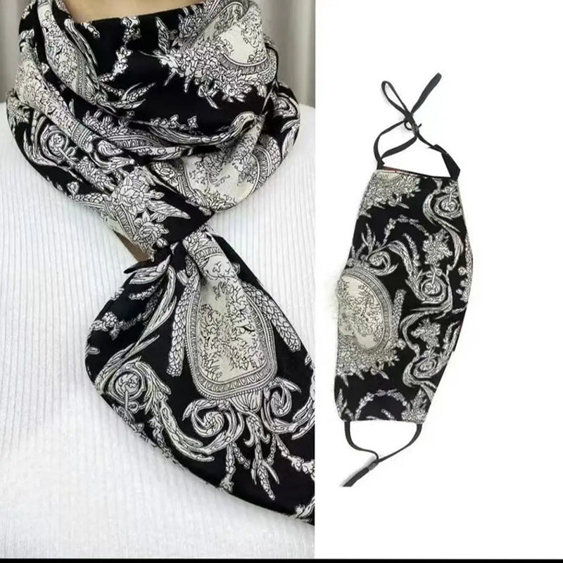 Women's Socket Small Fashion Korean Pearl Cotton Scarfs