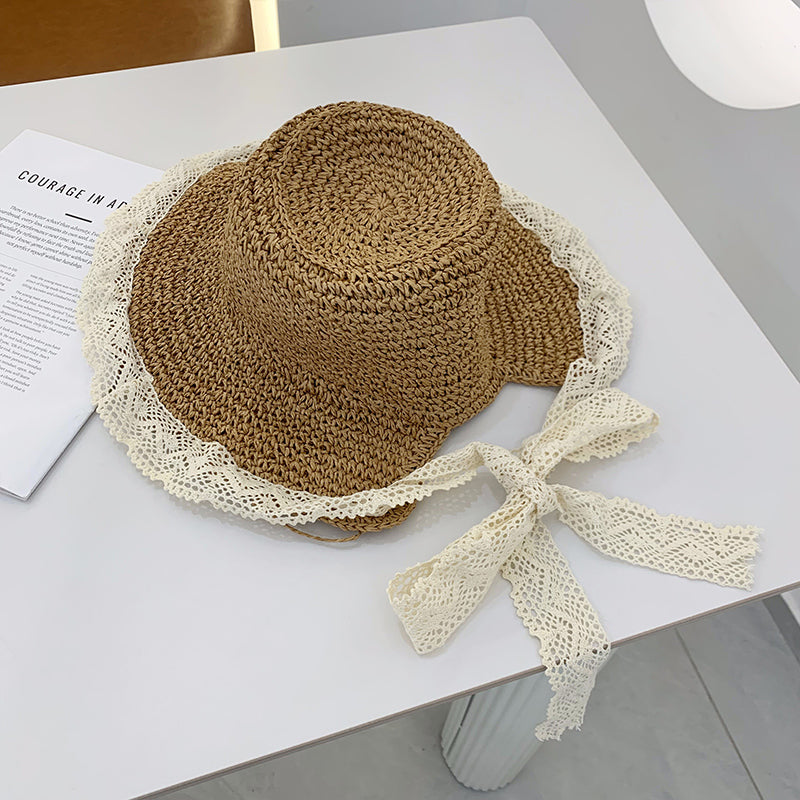 Straw Hat Female Summer Travel Seaside Bucket Hats & Caps