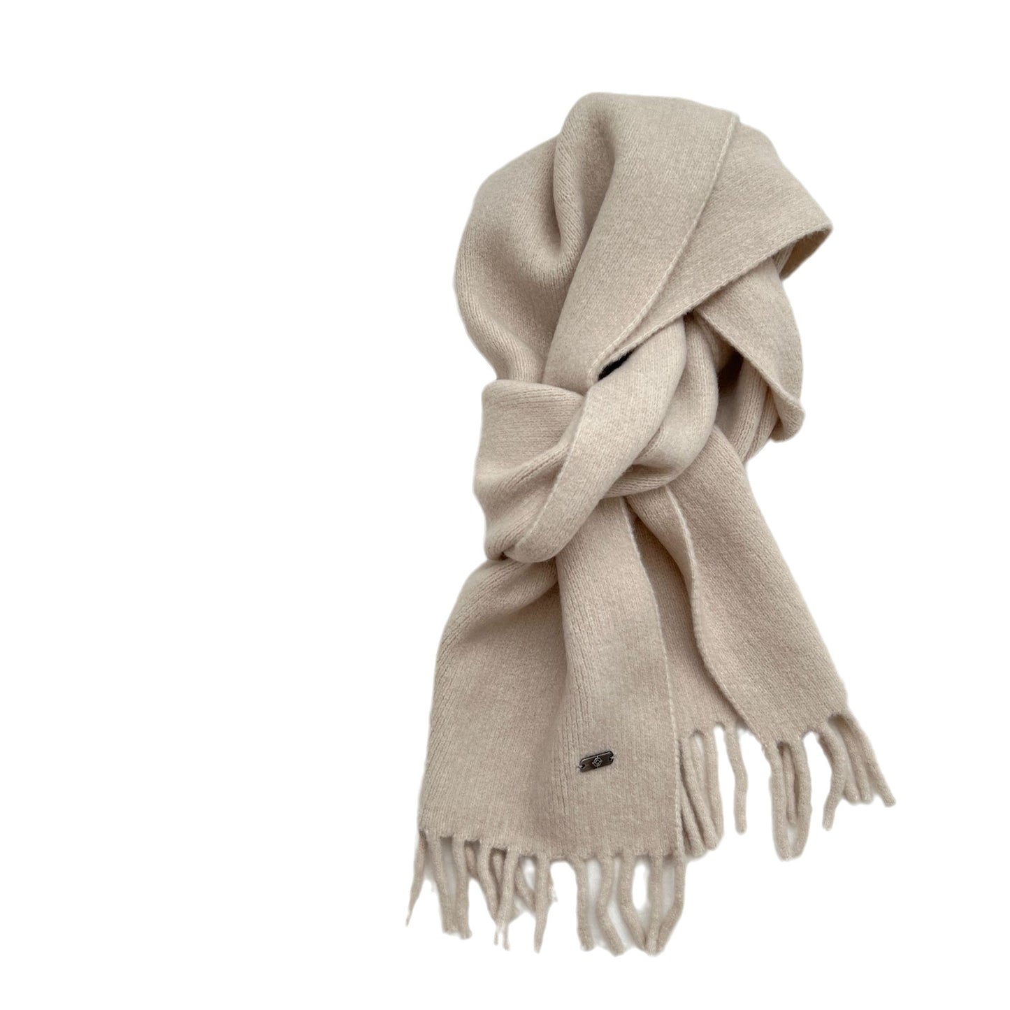 Color Wool Metal Label Soft Glutinous Scarfs